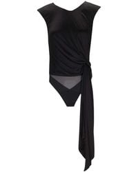 Elisabetta Franchi - Solid Round Neck Top - Lyst