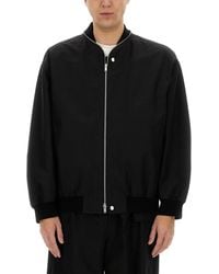 Jil Sander - Oversized Cotton Bomber Jacket With Ribbed Cuffs - Lyst