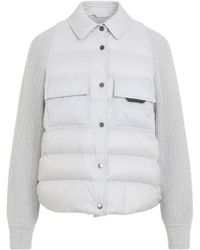 Brunello Cucinelli - Quilted Shirt Collar Jacket - Lyst