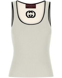 Gucci - Scoop Neck Top - Lyst