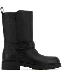 Fendi - Leather Boots - Lyst
