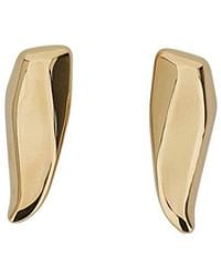 Bottega Veneta - Golden Stud Earrings - Lyst