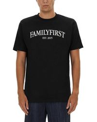 FAMILY FIRST - Crew Neck T-Shirt - Lyst