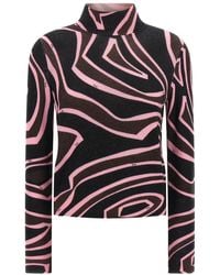 PUCCI - Abstract Mock Collar Sweater - Lyst