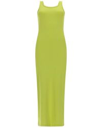 MSGM - Solid Scoop Neck Maxi Dress - Lyst