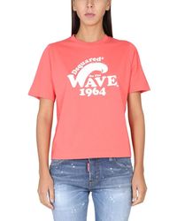 DSquared² - Relaxed Fit T-Shirt With Playful Logo Print - Lyst