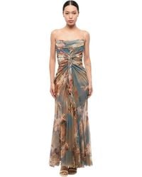 Balmain - Cowl Neck Maxi Dress - Lyst