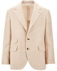 Brunello Cucinelli - Suit-Type Linen Jacket - Lyst
