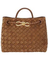 Bottega Veneta - Dark Andiamo Small Satchel - Lyst