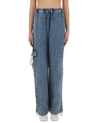Moschino - Wide Fit Cargo Jeans Cotton - Lyst