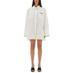 Off-White c/o Virgil Abloh - Solid Shirt Collar Mini Dress - Lyst