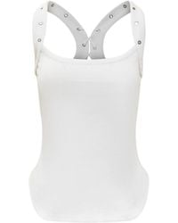 The Attico - Solid Scoop Neck Top - Lyst