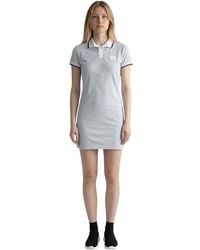 DSquared² - Light Solid Shirt Collar Mini Dress - Lyst