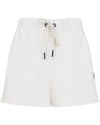 Moncler - Cream Patch-Logo Short - Lyst