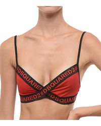 DSquared² - Logo Bikini Top Swimwear - Lyst