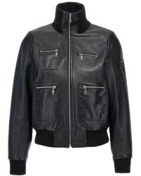 Chloé - Chloã Leather Bomber Jacket - Lyst
