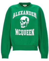 McQueen - 'Varsity Skull' Sweatshirt - Lyst