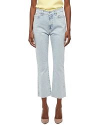 7 For All Mankind - Light Straight High Rise Jeans - Lyst