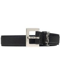 Saint Laurent - Leather Regular Belt - Lyst
