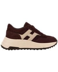 Hogan - Marron Color Block Sneakers - Lyst