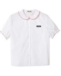 Miu Miu - Regular Logo Shirt - Lyst