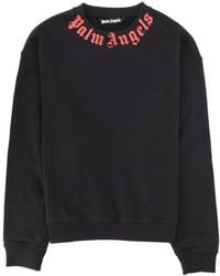 Palm Angels - Logo Sweatshirt Cotton Sweatshirts - Lyst