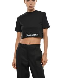 Palm Angels - Logo Crew Neck T-Shirt - Lyst