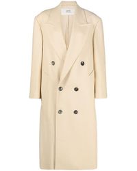 Ami Paris - Wide-lapels Double-breasted Long Coat - Lyst
