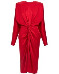 Stella McCartney - 'Satin Twist Midi' Dress - Lyst