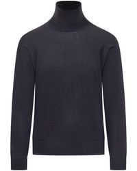 ZEGNA - Dark Solid Sweaters - Lyst