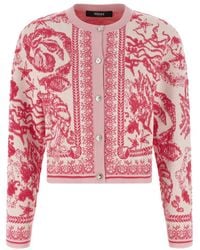 Versace - Underwater Barocco Cardigan - Lyst