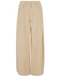 Brunello Cucinelli - Loose Flat Front Pants - Lyst