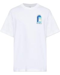 CASABLANCA - Mint L'Arche Short Sleeve T‑Shirt - Lyst