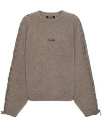 ROTATE BIRGER CHRISTENSEN - Knitted Crew Neck Sweater - Lyst