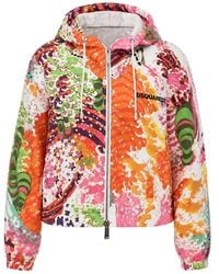 DSquared² - Printed Hood Jacket - Lyst