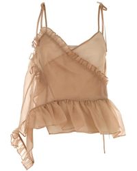 Cecilie Bahnsen - Antiqued Organza Alessandra Top - Lyst