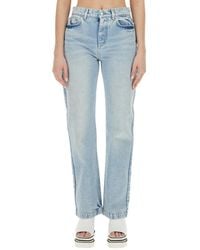 Stella McCartney - Denim Straight High Rise Jeans - Lyst