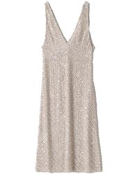 Miu Miu - Embroidered Chiffon Dress - Lyst
