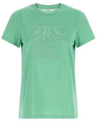 Max Mara - Embroidered Crew Neck T-Shirt - Lyst