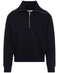 Jil Sander - Cotton Sweatshirt With Zip - Lyst