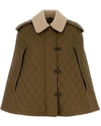 Burberry - Quilted Shirt Collar Jacket - Lyst
