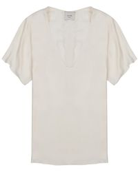 Alysi - Solid V Neck Top - Lyst