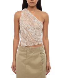 DSquared² - Embellished One Shoulder Top - Lyst