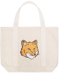 Maison Kitsuné - Fox Head Canvas Tote Bag - Lyst