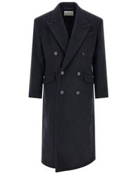 Saint Laurent - Double-Breasted Coat - Lyst