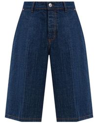 Ami Paris - Solid Denim Shorts - Lyst