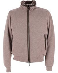 Moorer - Taupe Mock Collar Jacket - Lyst
