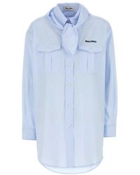 Miu Miu - Light Regular Stripes Shirt - Lyst