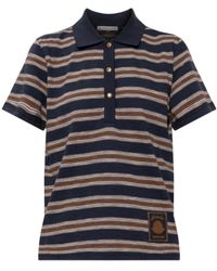 Moncler - Stripes Shirt Collar Polo - Lyst