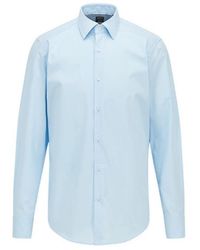 BOSS - Solid Regular Shirts - Lyst